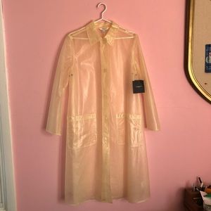 Liz Claiborne New York size M See-Through Trench Raincoat NWT